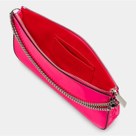 Christian Louboutin Patent Loubila Clutch in Poupidou New - Picture 3 of 15
